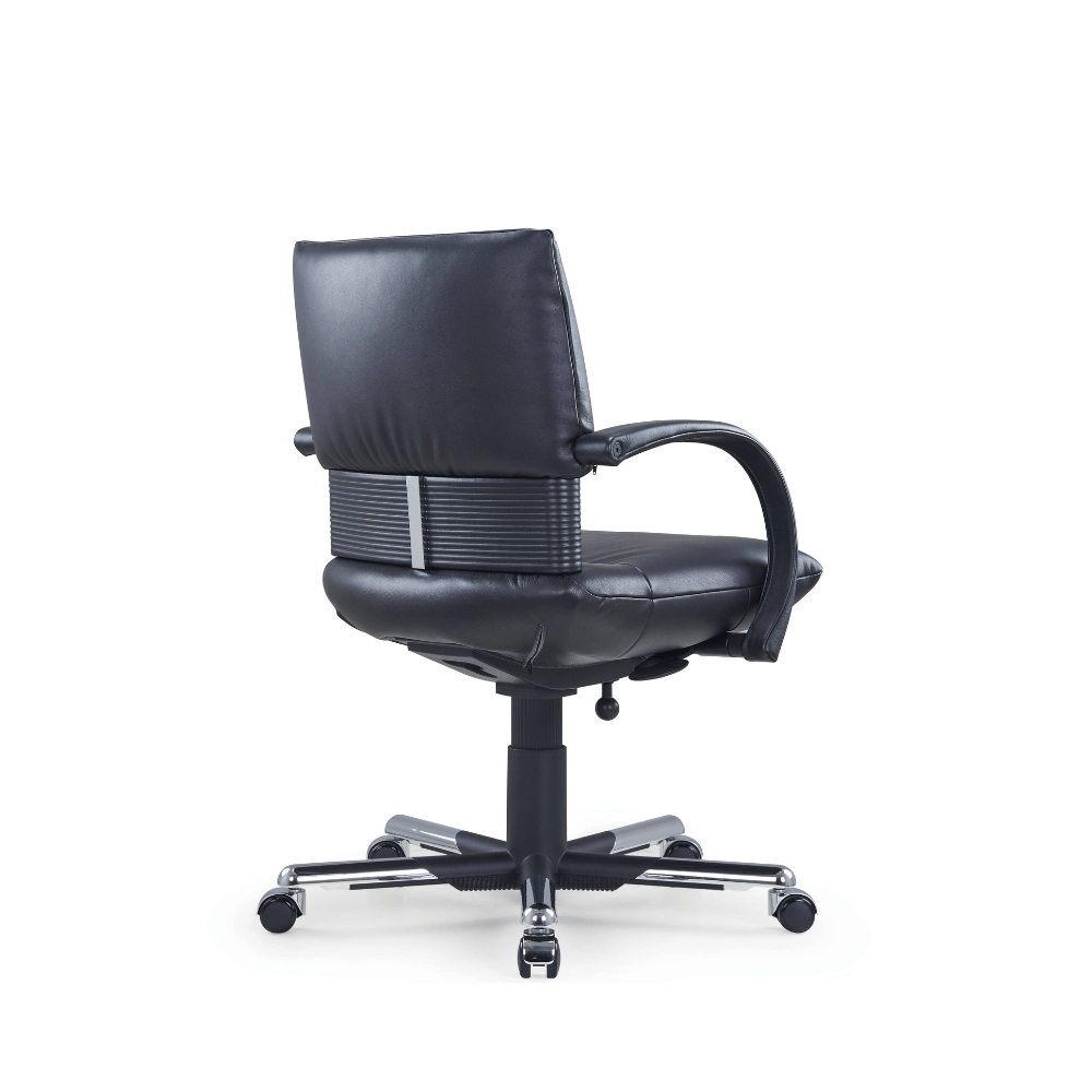Vintage-L Classic Low Back Genuine Leather Office Conference Chair