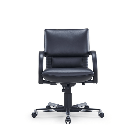 Vintage-L Classic Low Back Genuine Leather Office Conference Chair