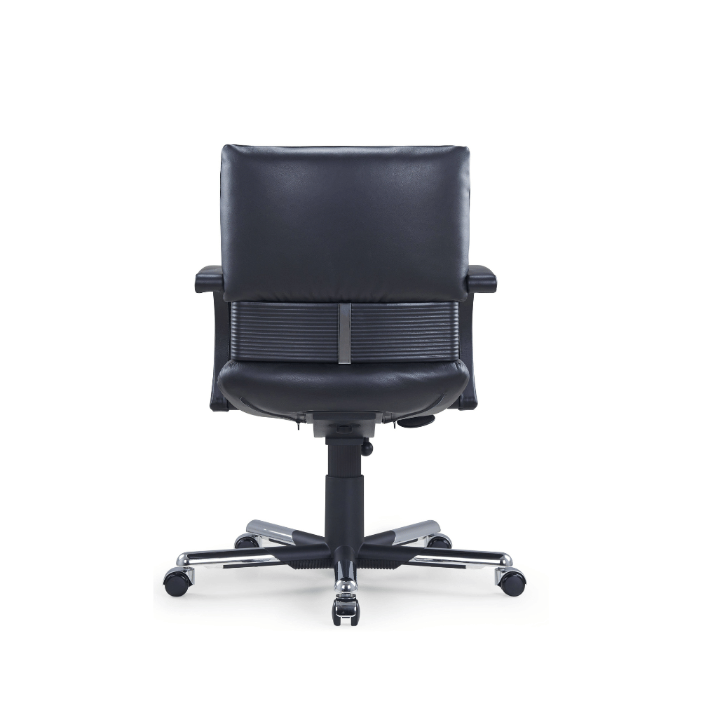 Vintage-L Classic Low Back Genuine Leather Office Conference Chair