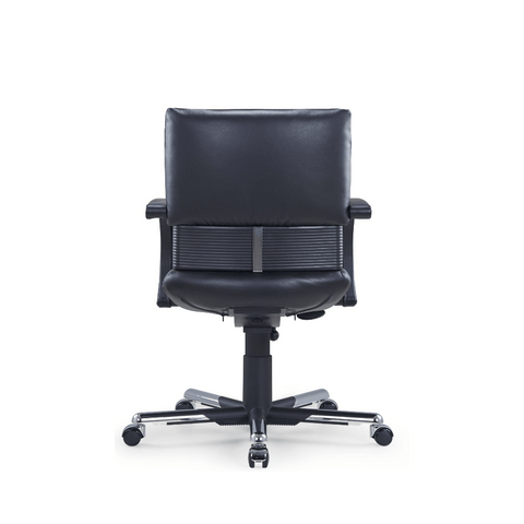 Vintage-L Classic Low Back Genuine Leather Office Conference Chair