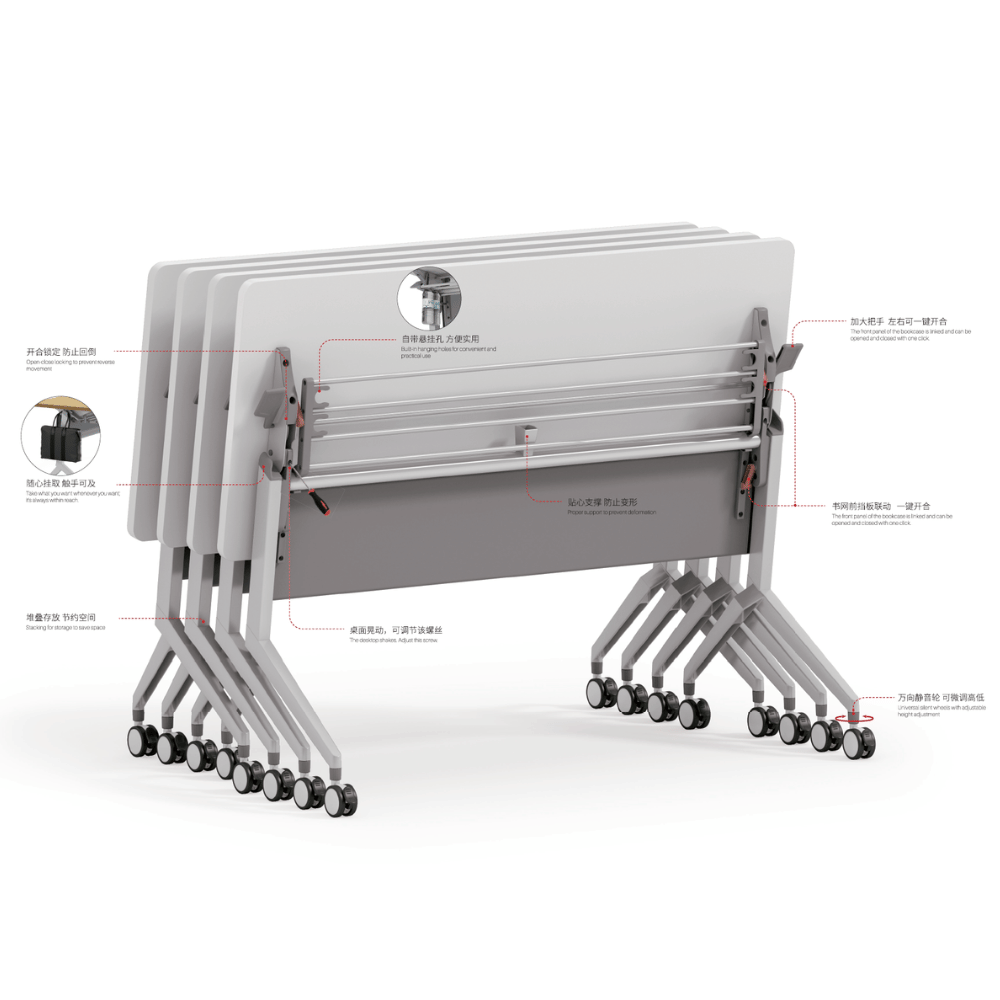 Vita Modular Training Desk Mobile Folding Table