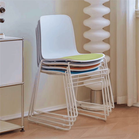 Viva Simple Cushion Stackable Plastic Side Chair