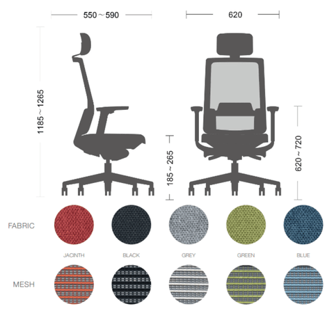 Vix High Back Ergonomic Office Chair - Gavisco Office Furniture