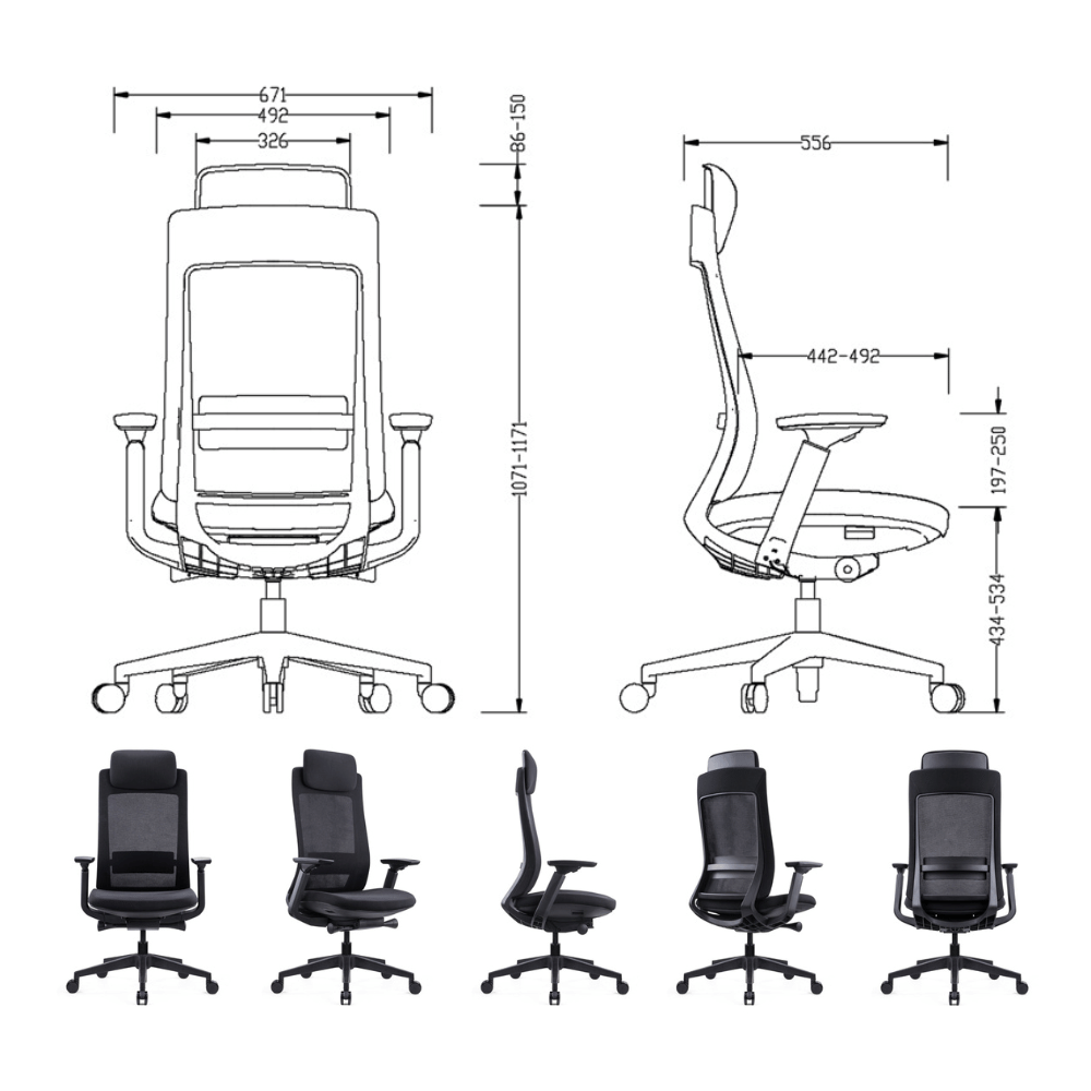 Vlad High Back Advance Ergonomic Office Chair