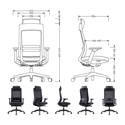 Vlad High Back Advance Ergonomic Office Chair