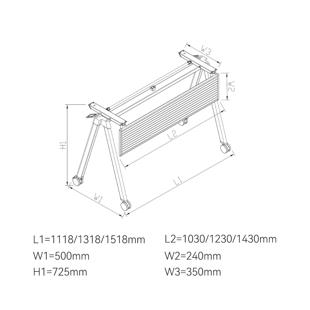 Watson Modern Training Desk Mobile Folding Table