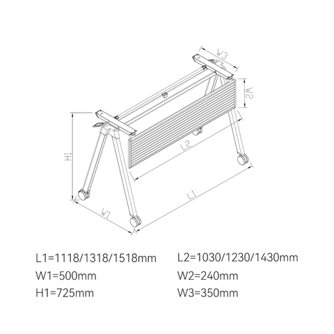 Watson Modern Training Desk Mobile Folding Table