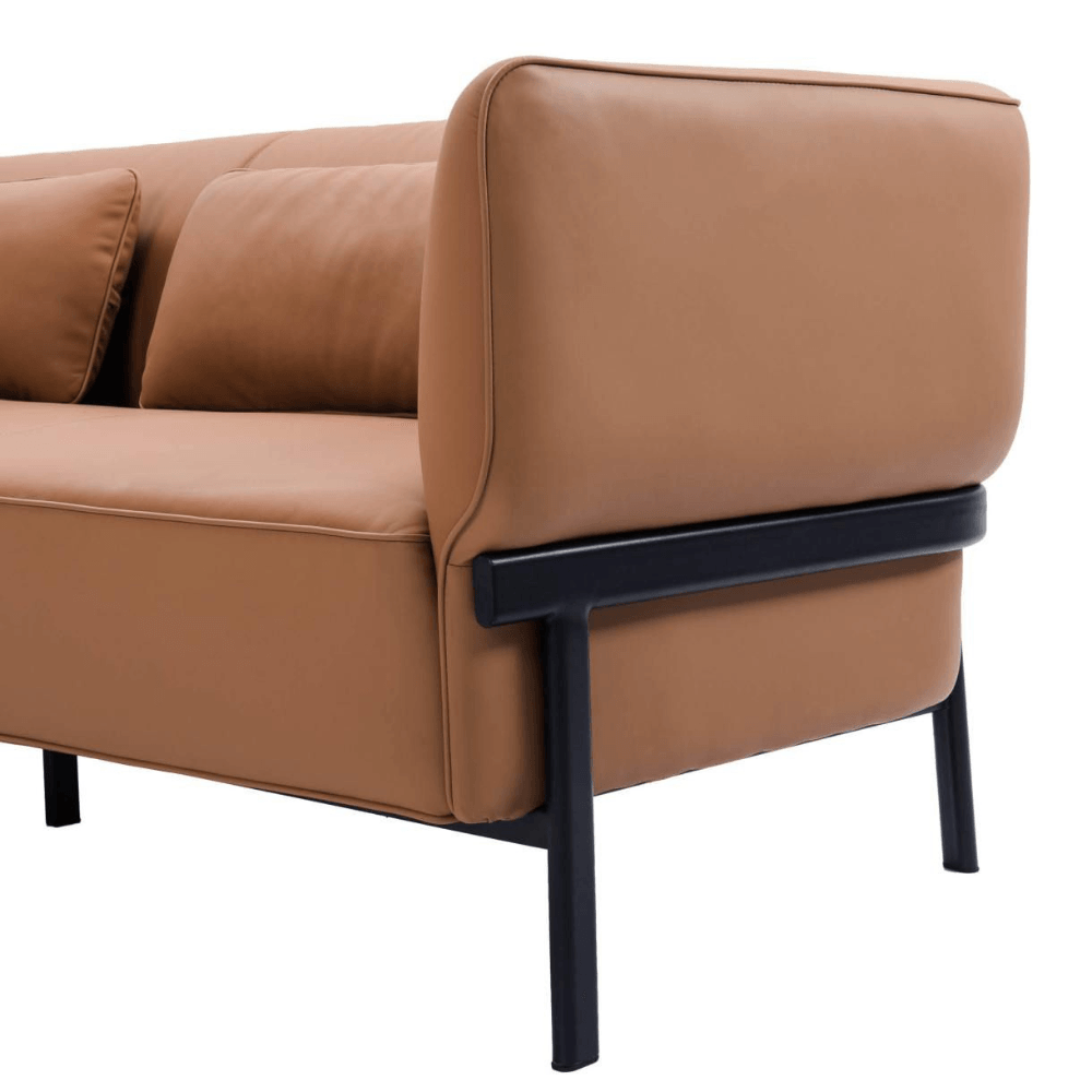 Willow Three Seater Modern Leather Office Lounge Sofa - Gavisco Office Furniture