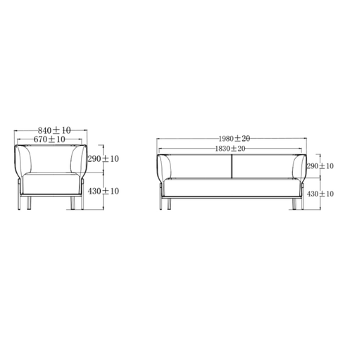 Willow Three Seater Modern Leather Office Lounge Sofa - Gavisco Office Furniture