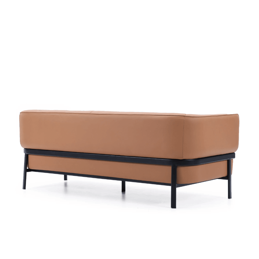 Willow Three Seater Modern Leather Office Lounge Sofa - Gavisco Office Furniture