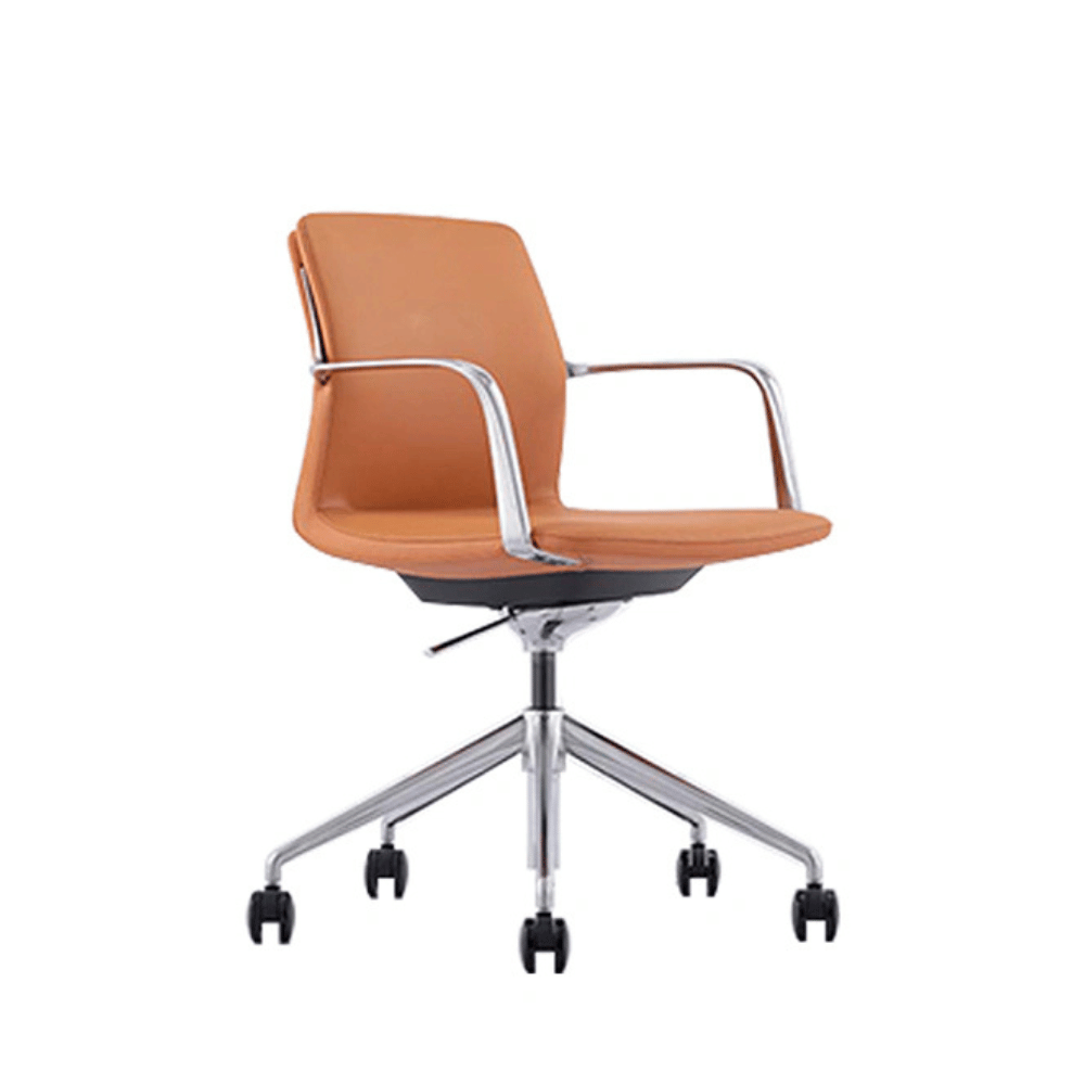 Wingo-M Mid Back Office Leather Executive Conference Meeting Chair