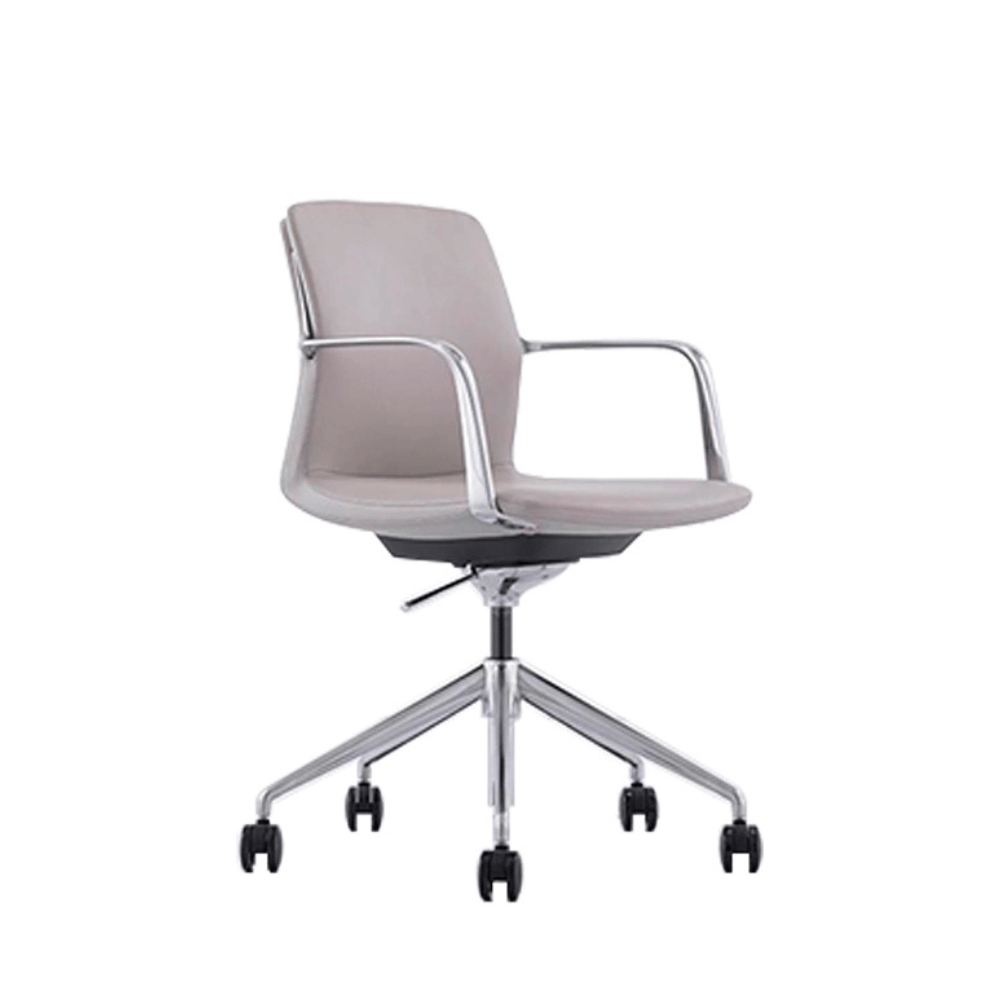 Wingo-M Mid Back Office Leather Executive Conference Meeting Chair