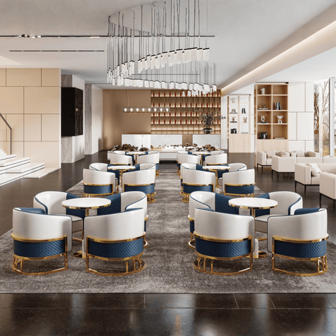 Winsor Luxury Hotel Leather Barrel Lounge Chair