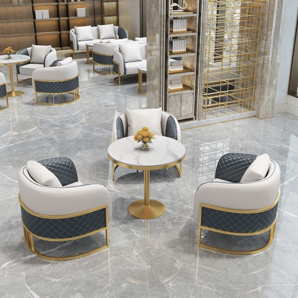 Winsor Luxury Hotel Leather Barrel Lounge Chair