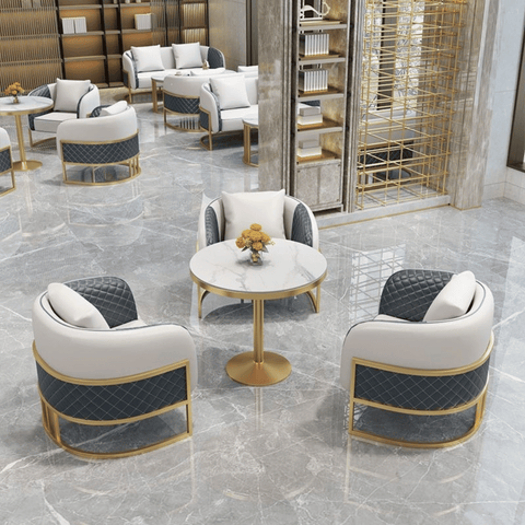 Winsor Luxury Hotel Leather Barrel Lounge Chair