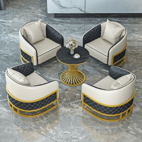 Winsor Luxury Hotel Leather Barrel Lounge Chair