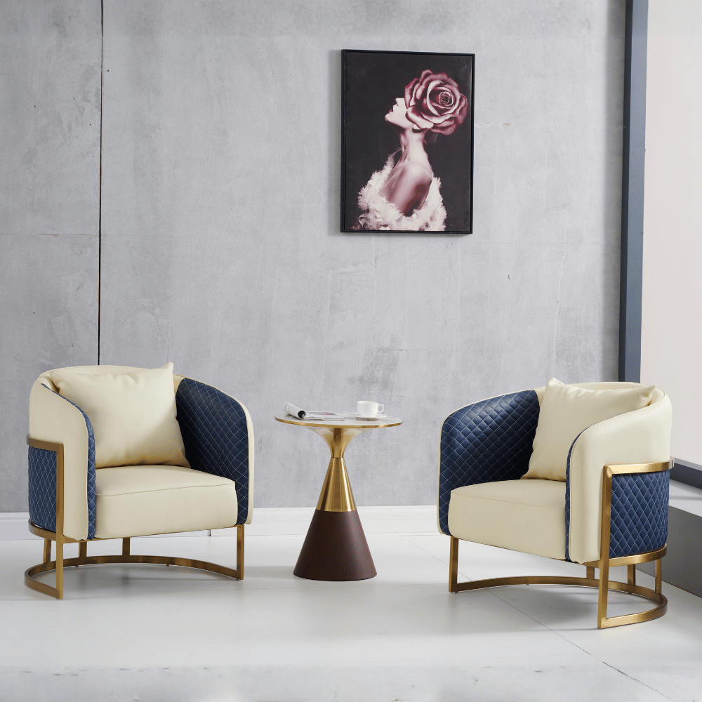 Winsor Luxury Hotel Leather Barrel Lounge Chair