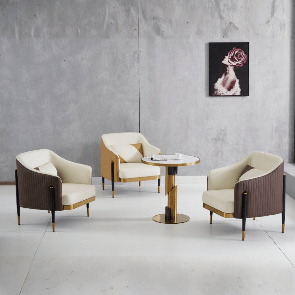 Wiseman Modern Leather Lounge Armchair