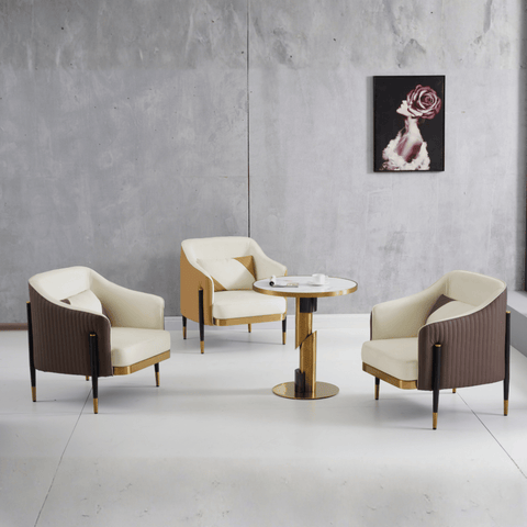 Wiseman Modern Leather Lounge Armchair