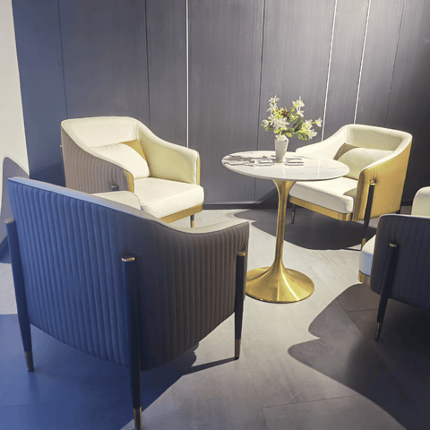 Wiseman Modern Leather Lounge Armchair