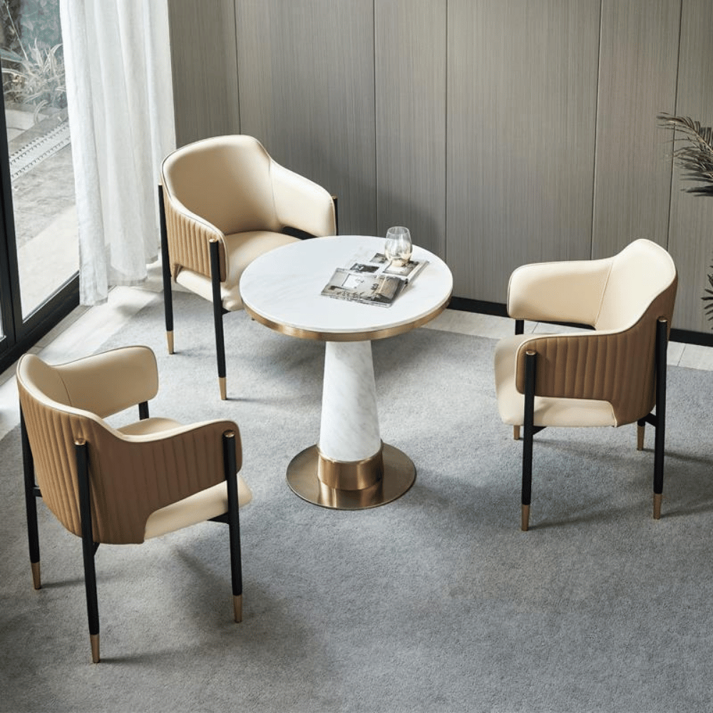 Wiseman Modern Slim Leather Dining Room Side Chair