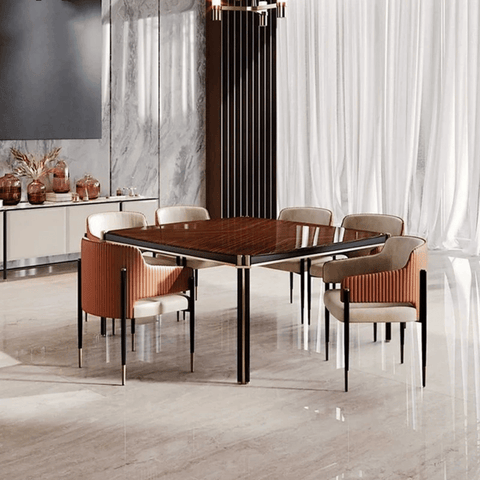 Wiseman Modern Slim Leather Dining Room Side Chair