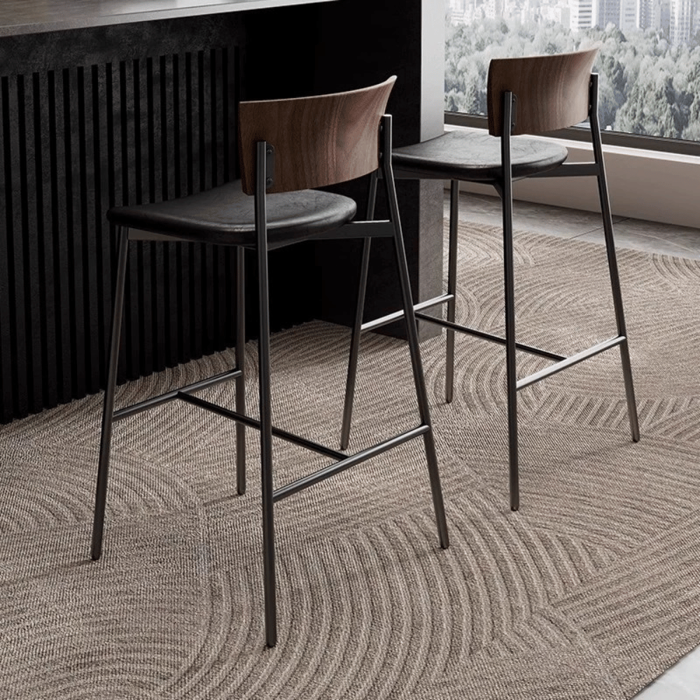 Wisp Modern Leather High Barstool