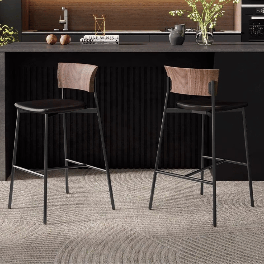 Wisp Modern Leather High Barstool