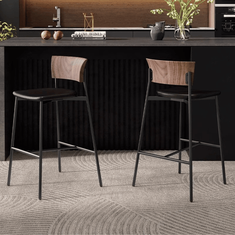 Wisp Modern Leather High Barstool