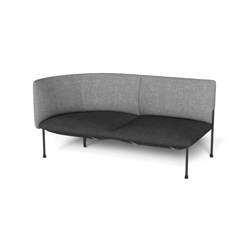 Wonka Modern Office Fabric Curved Modular Lounge Sectional Sofa