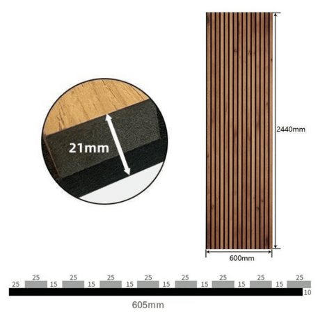WS01 Acoustic Wood Slat PET Wall Panel