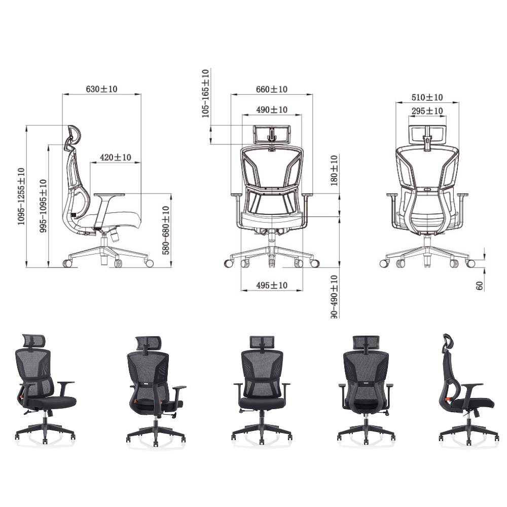 Yark High Back Ergonomic Office Chair - Gavisco Office Furniture