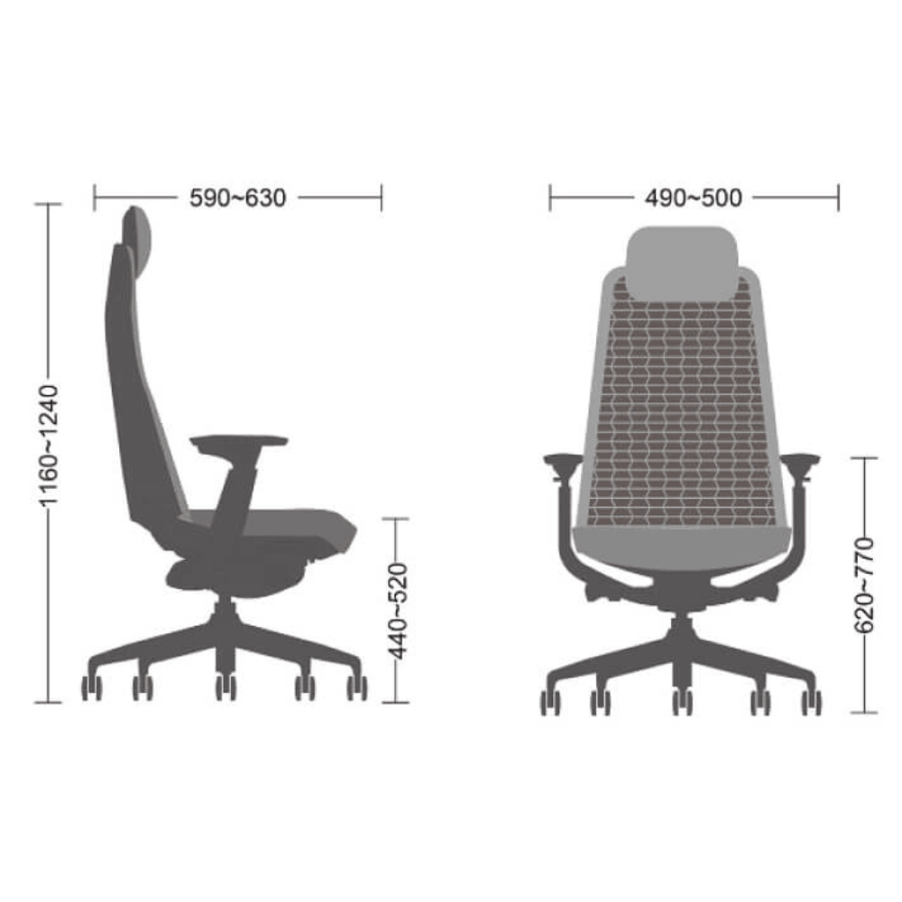 Yucan High Back Modern Ergonomic Office Chair - Gavisco Office Furniture