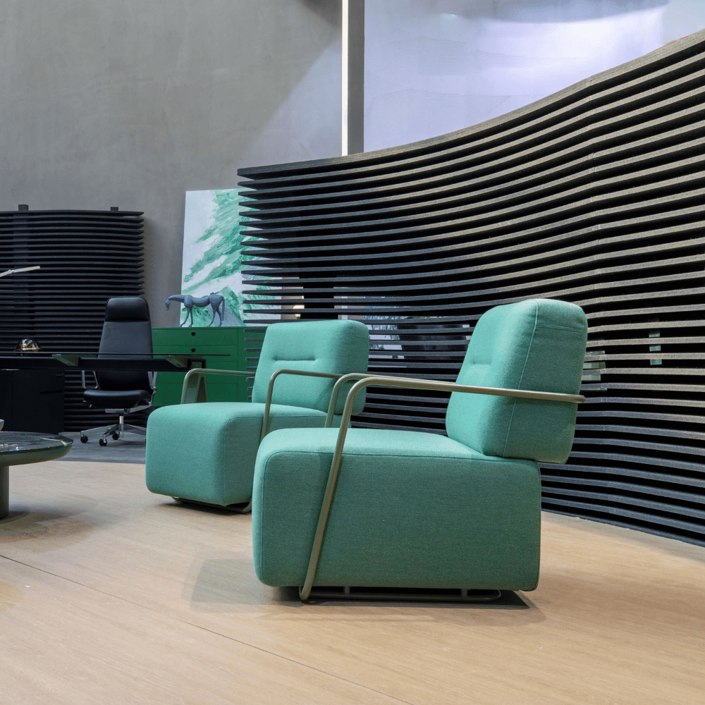 Yun Modern Lounge Sofa Armchair with Ottoman