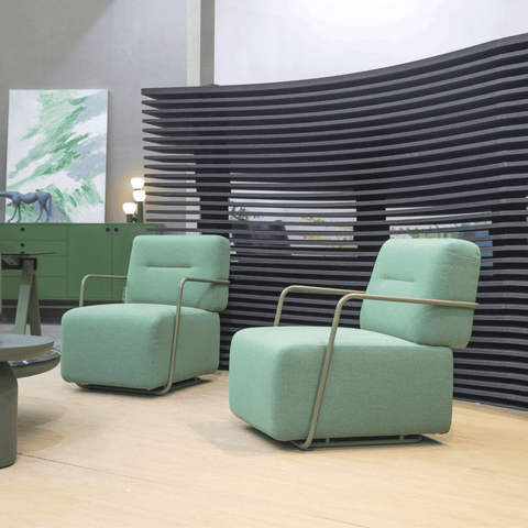 Yun Modern Lounge Sofa Armchair with Ottoman