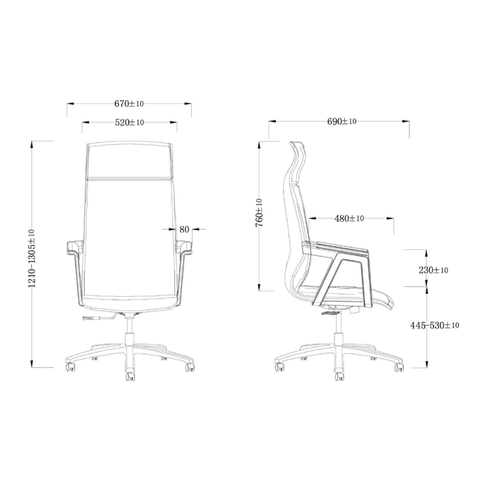 Zoid High Back Office Leather Executive Chair