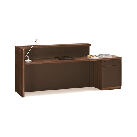 Kano Wooden Office Reception Counter Desk with Storage Cabinet - Gavisco Office Furniture