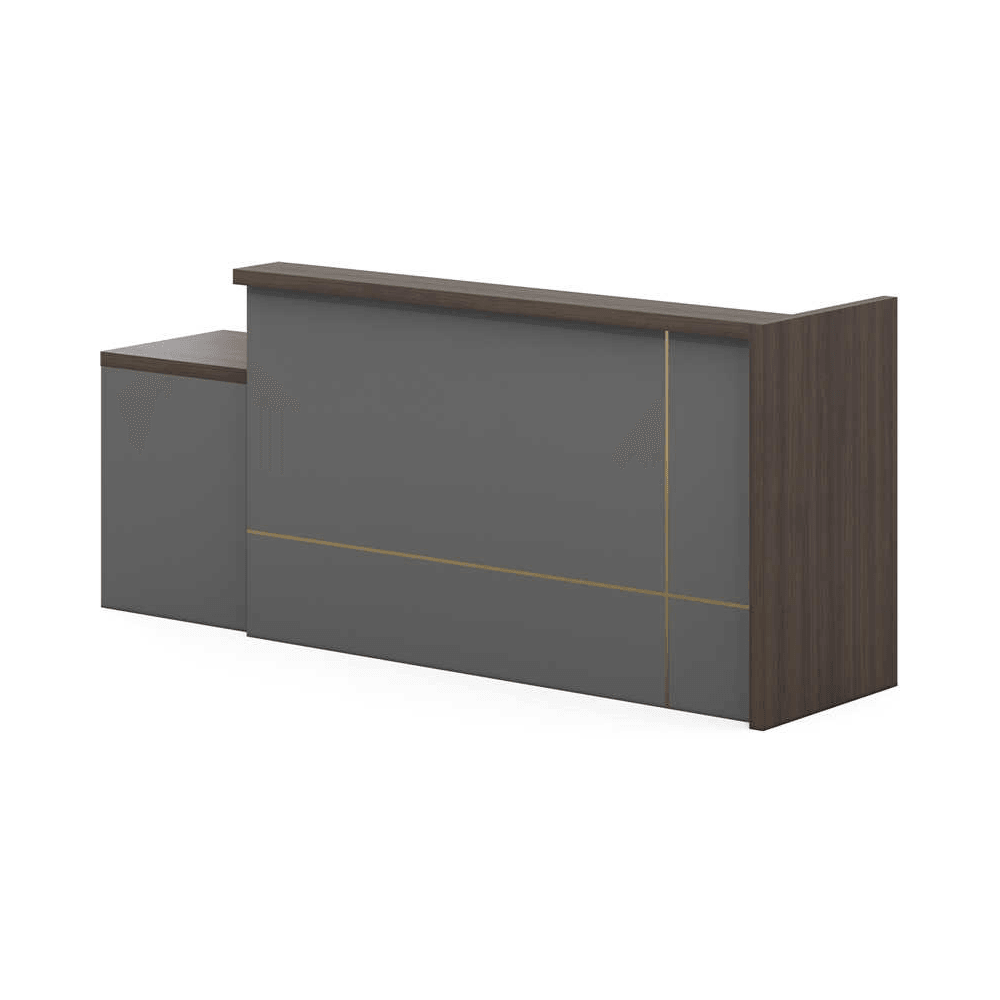 Kano Wooden Office Reception Counter Desk with Storage Cabinet - Gavisco Office Furniture