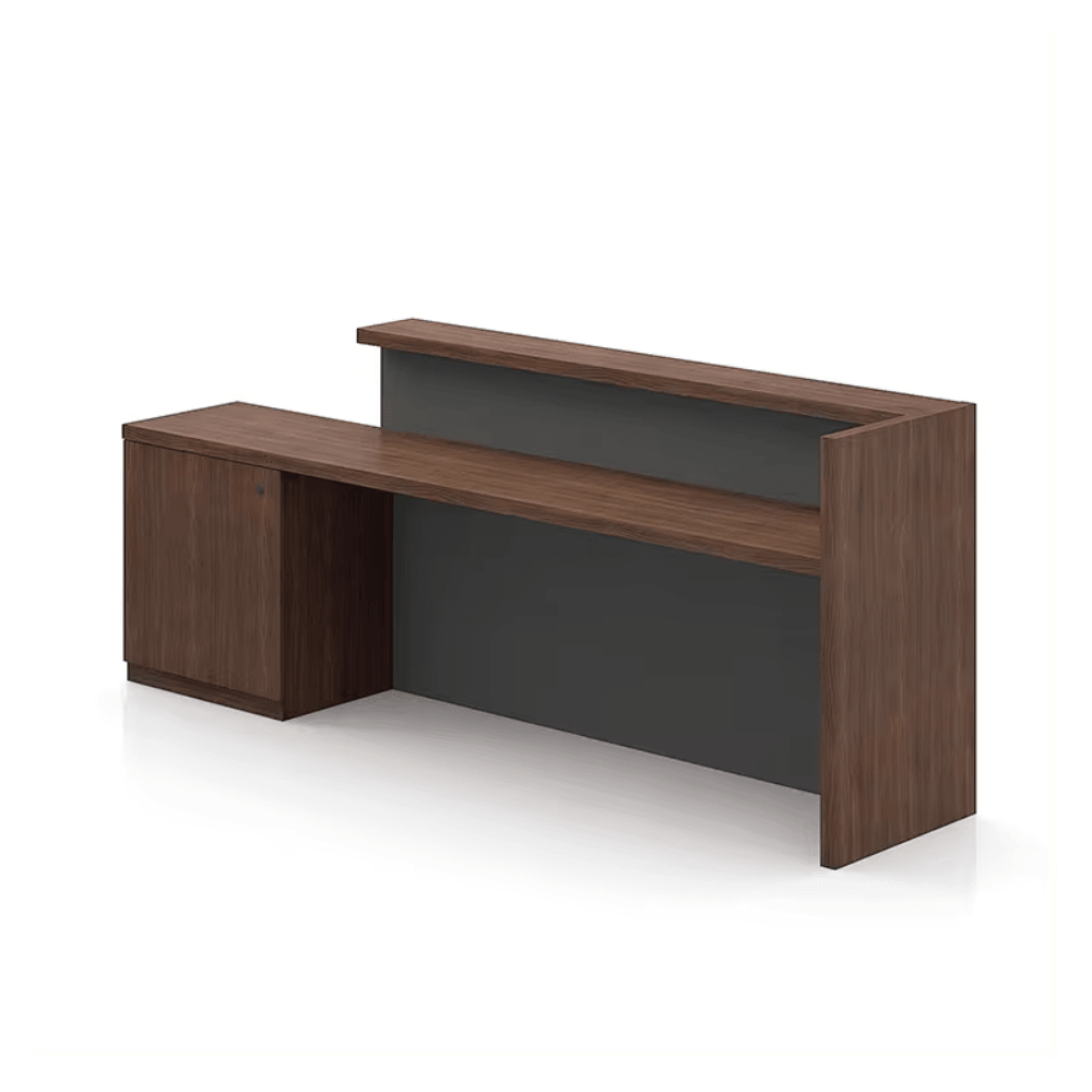 Kano Wooden Office Reception Counter Desk with Storage Cabinet - Gavisco Office Furniture