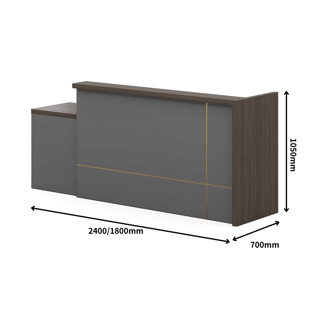 Kano Wooden Office Reception Counter Desk with Storage Cabinet - Gavisco Office Furniture