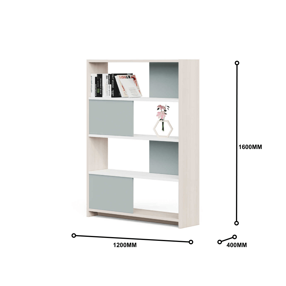 Nord-A Wooden Open Display Rack Selves Bookcase - Gavisco Office Furniture