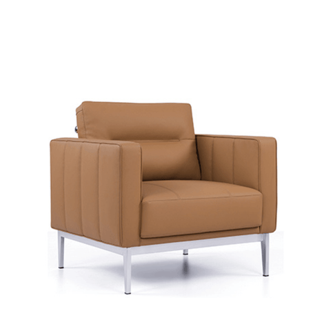 Ripple Single Seater Leather Office Lounge Sofa - Gavisco Office Furniture